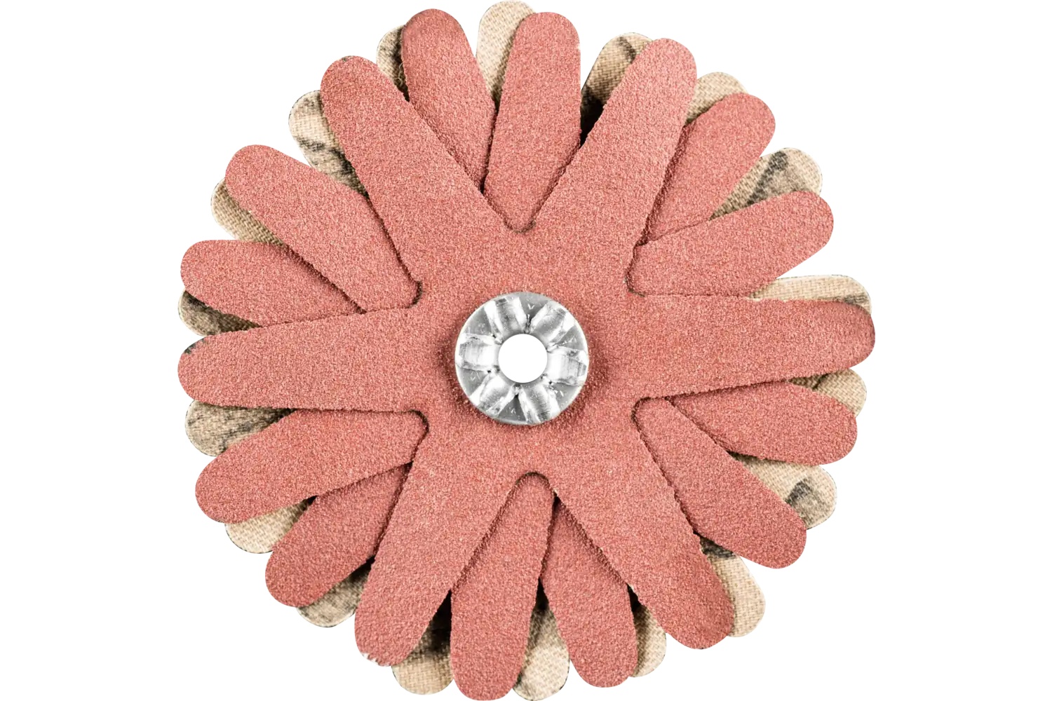 Picture of Pferd Polistar-Tube Abrasive Star, 2-1/4" dia, 6 Layers, 4mm Bore, 240 Grit, Aluminum oxide